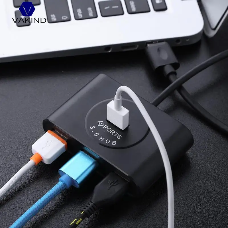 جديد 1 قطعة عالية السرعة 5 جيجابايت في الثانية 4 منافذ USB3.0 المحور الفاصل محول محول DC 5 V لأجهزة الكمبيوتر المحمول PC وحدة إمداد الطاقة للكمبيوتر