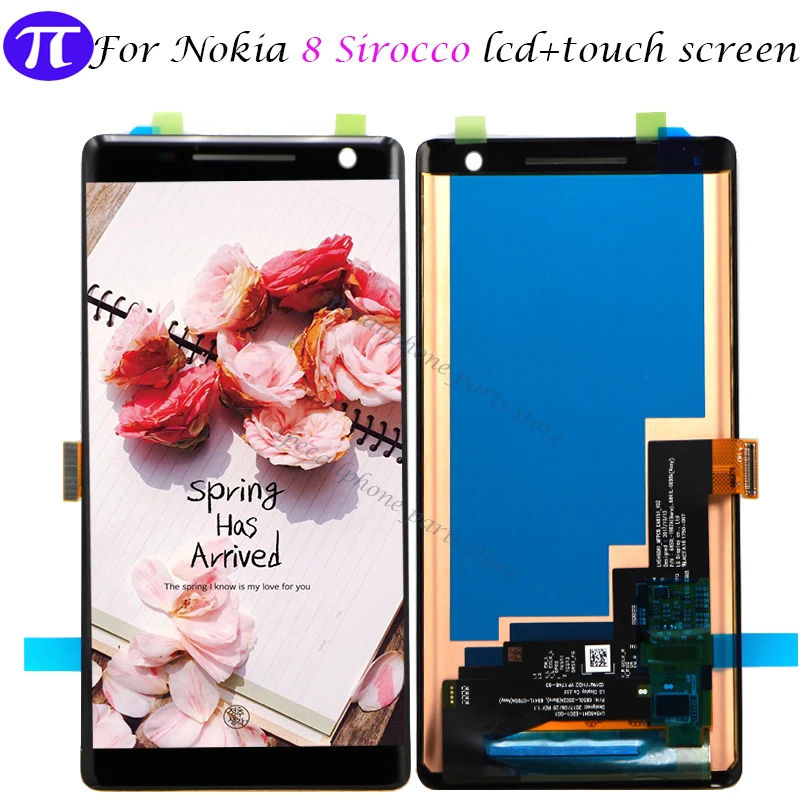 

100% test 5.5'' For Nokia 8 Sirocco LCD Display Screen with Touch Screen Digitizer Assembly For Nokia8 Sirocco lcd screen