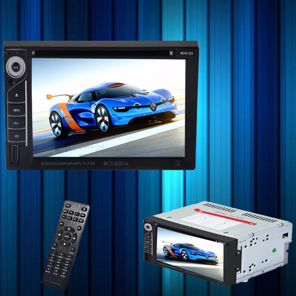 6.2 inches Touch Screen 2 Din Car Audio Video DVD MP5 MP4 MP3 Multimedia Player Support Bluetooth SD Playing with Remote Control