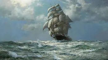 

Canvas Print Ship Naval Battle Oil Painting Art Picture Printed on Canvas 10