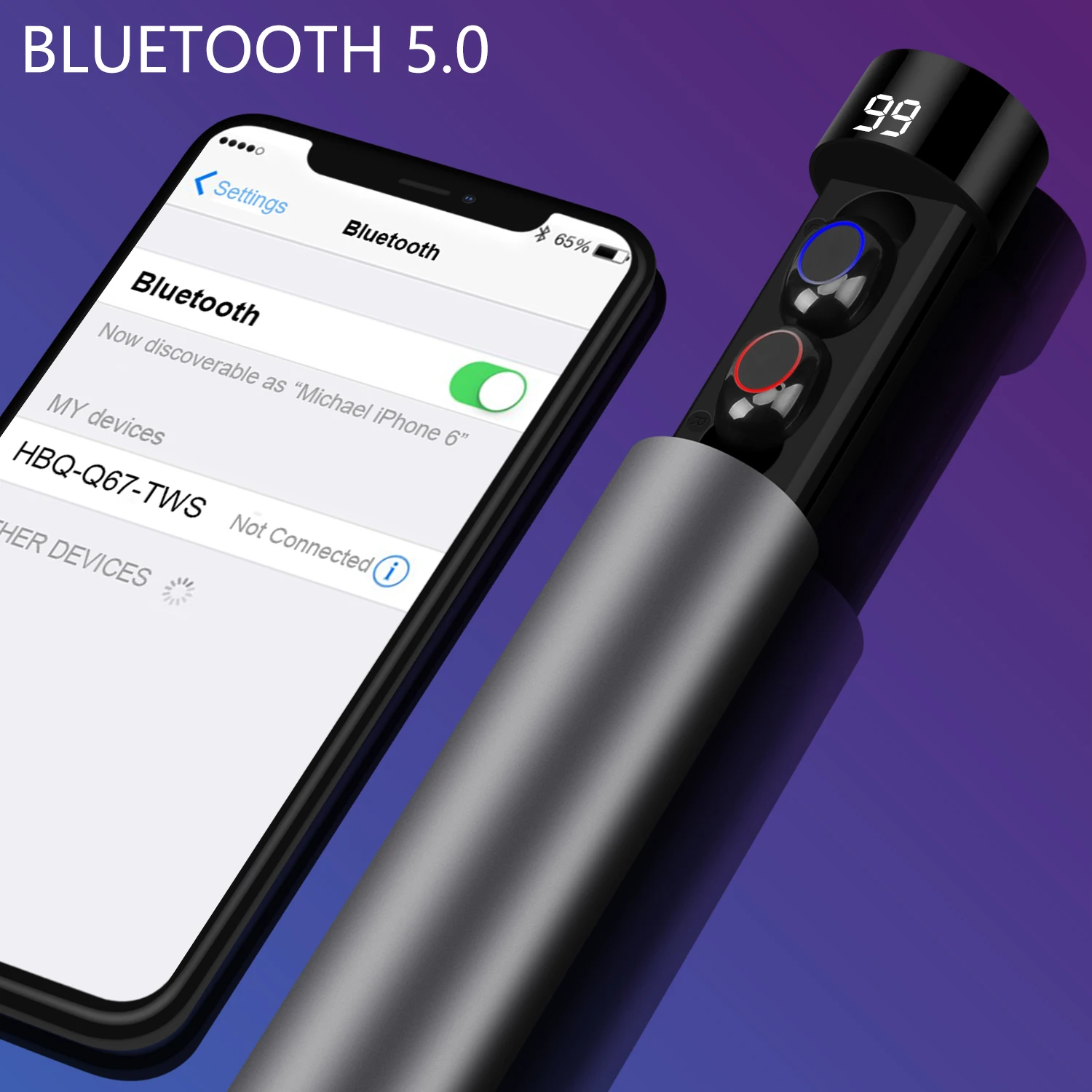 Настоящие Беспроводные Bluetooth 5,0 наушники TWS IPX5 беспроводные наушники водонепроницаемые сенсорные Bluetooth спортивные наушники внешний аккумулятор 1500 мАч