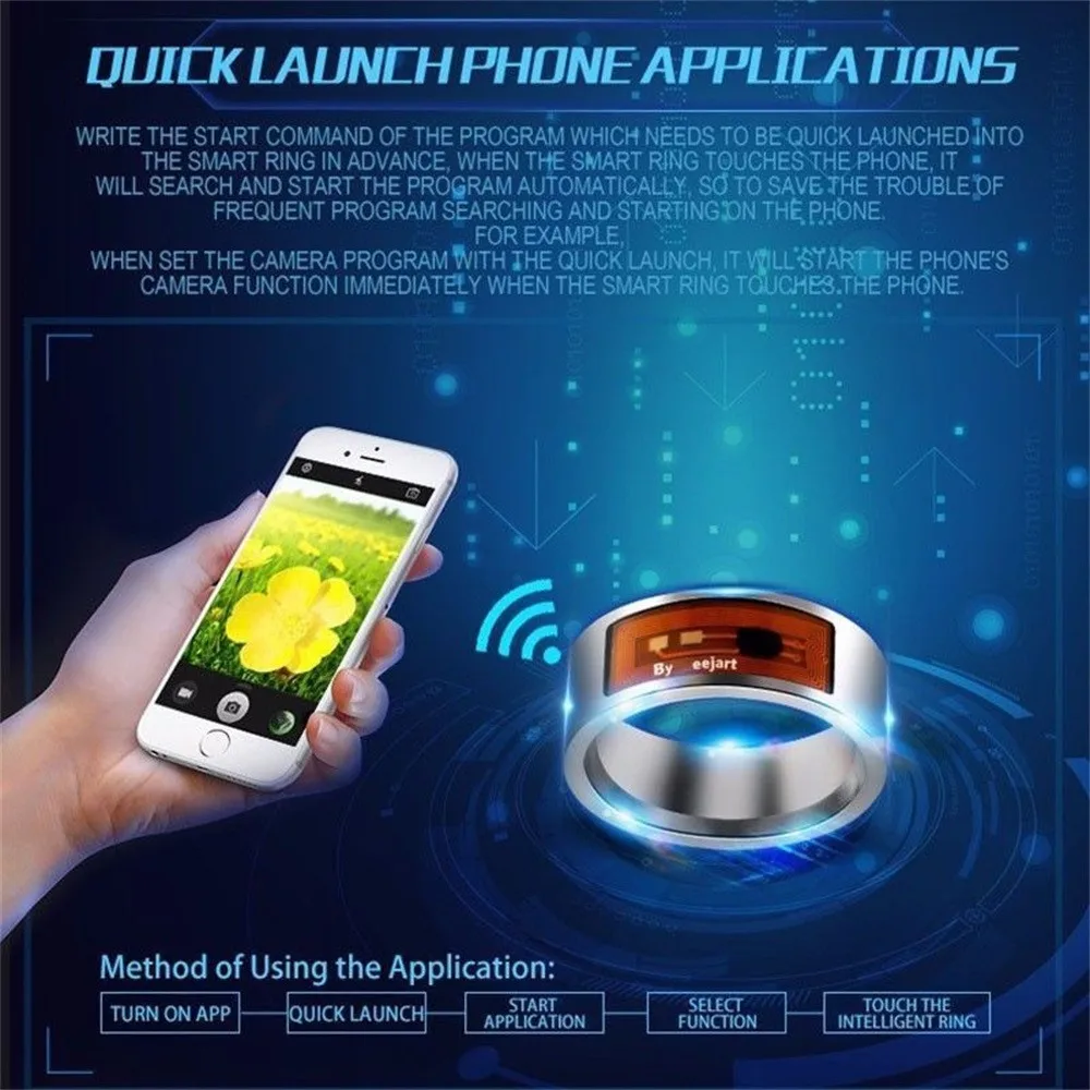 HIPERDEAL новые модули для автоматизации умного дома NFC Многофункциональный водонепроницаемый умное кольцо смарт носить палец цифровой кольцо# J