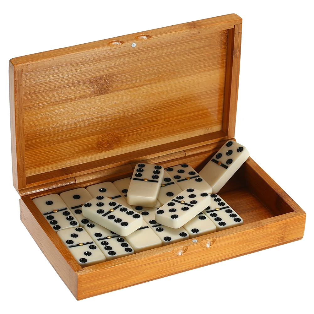 Развлекательная игра в шахматы, набор из шести двойных домино, развлекательная игра для путешествий, игрушка в виде черных точек, домино для развлечения