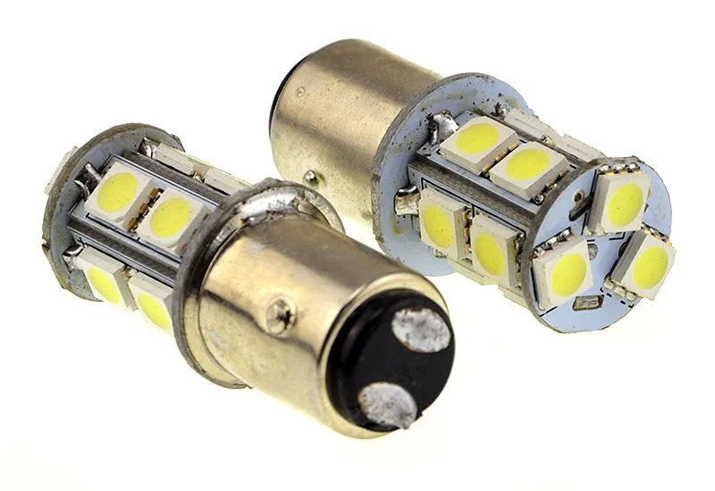 2 Шт. Высокое Качество 1157 BAY15D P21/5 Вт 13 SMD 5050 Автомобилей Светодиодные лампы включите Сигнальные Огни Стоп-сигналы Задние Фонари 13SMD Авто Заднего Вида Обратный Лампы 12 В