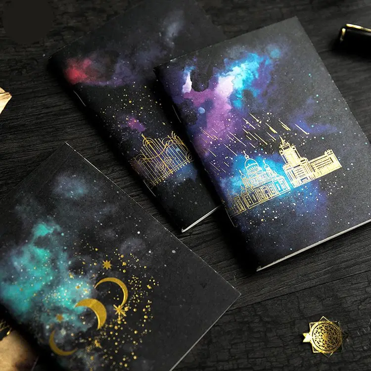 Креативная тематика Вселенная, размер паспорта, блокнот 8,9*12,4 см, пустая/точечная/выложенная/квадратная Бумажная книга 64P