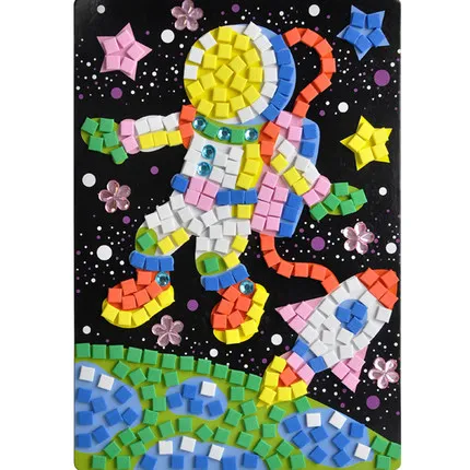 Детские ручной работы Хрустальная мозаика EVA губка наклейки бумага детский сад DIY набор игрушки подарок - Цвет: Многоцветный