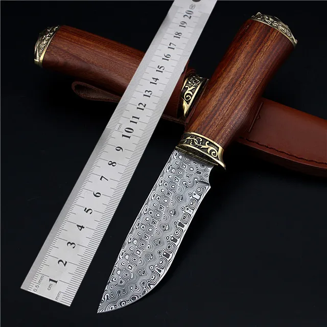 New Sweden Damascus Steel Power Metallurgy Survival Hunting Knives ...