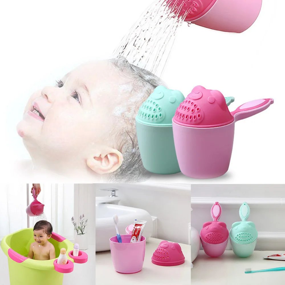 Baby Shampoo Cup Children Shower Spoon Shampoo Cup Children Bathroom Water Shampoo Toothbrush Wash Cup Bath Toys