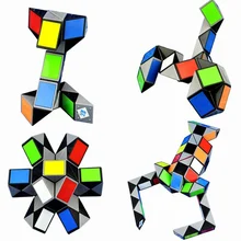 Qiyi 3D Красочные Волшебная змейка 24/36/48/72 сегментов змея, поворотная головоломка, куб интересная развивающая игрушка для детей