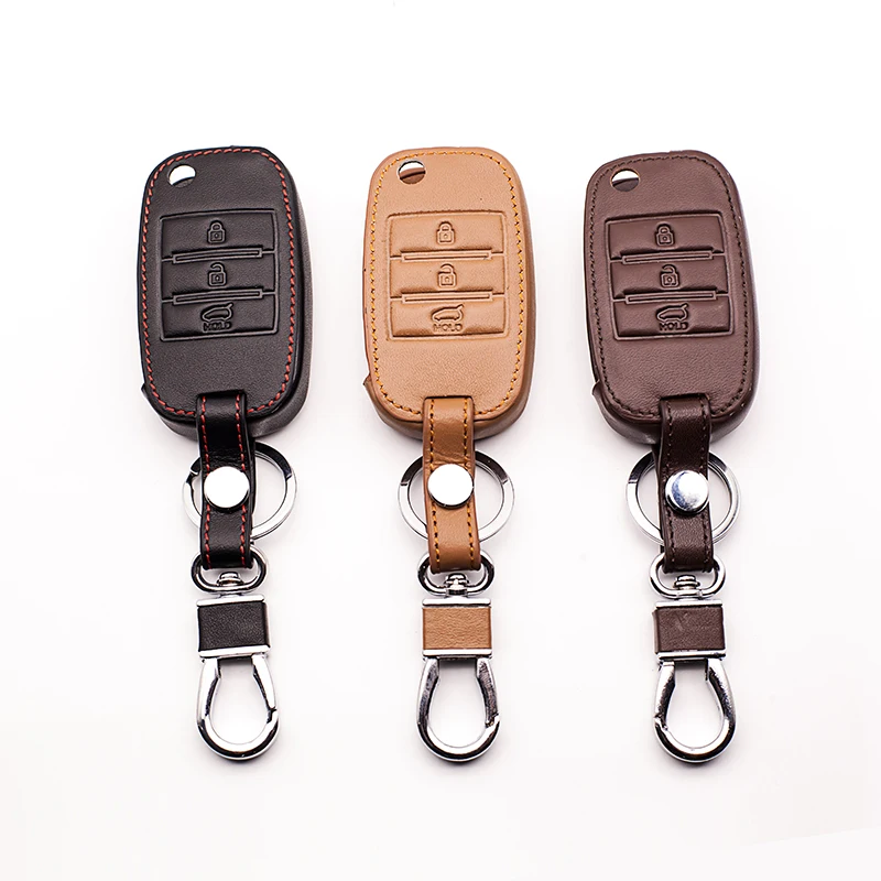 

Top layer Leather Key Chain Ring Cover Case Holder For Kia K3 K4 K5 Sportage R QL 2015-2017 For Sorento RIO 2017 Keyboard cover