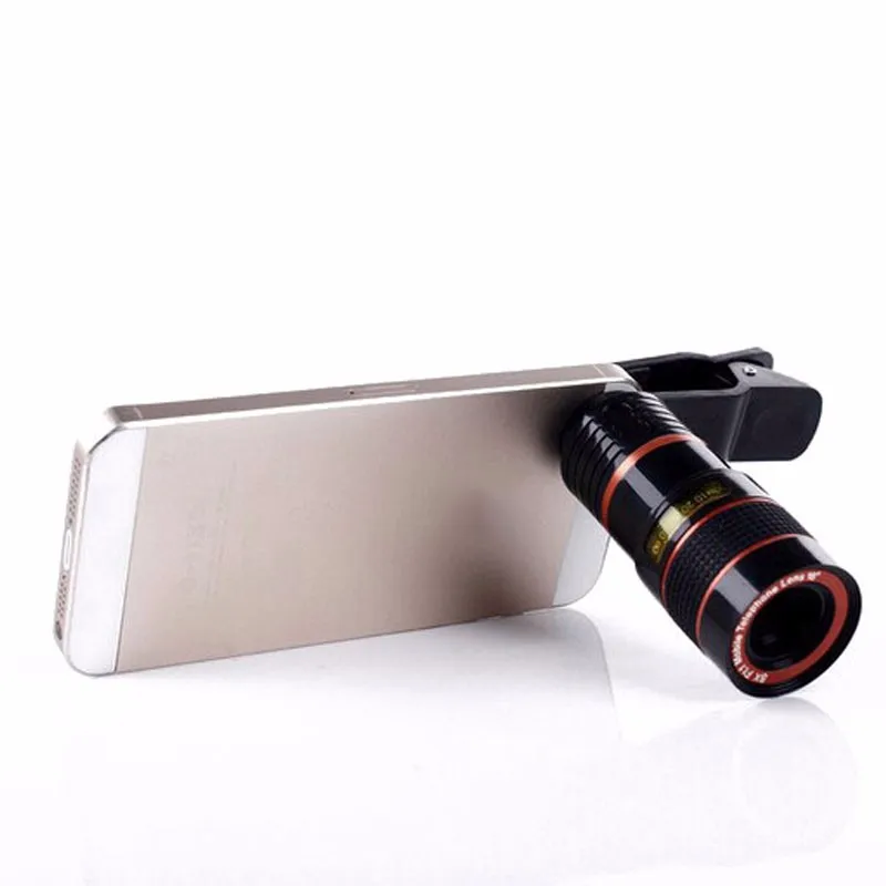 Универсальный зажим для телефона, 8-кратный оптический зум, телескоп, объектив для камеры iPhone 4S, 5SE, 6 plus, samsung Galaxy S3, S5, S6, S7, объектив для телефона