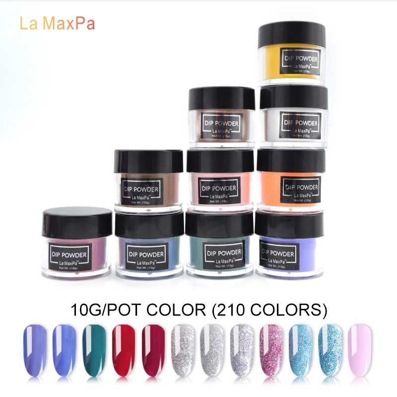 

10g/Box Dipping Powder Nail Glitter Powder Chrome Pigment Naturally Dry Without Lamp Cure Nails Dip Powder Gel Nail Color