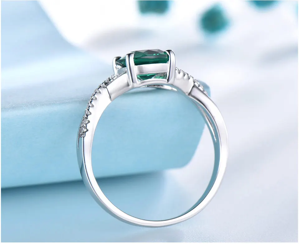 UMCHO Emerald 925 sterling silver jewelry sets for women S027E-1 pc (10)