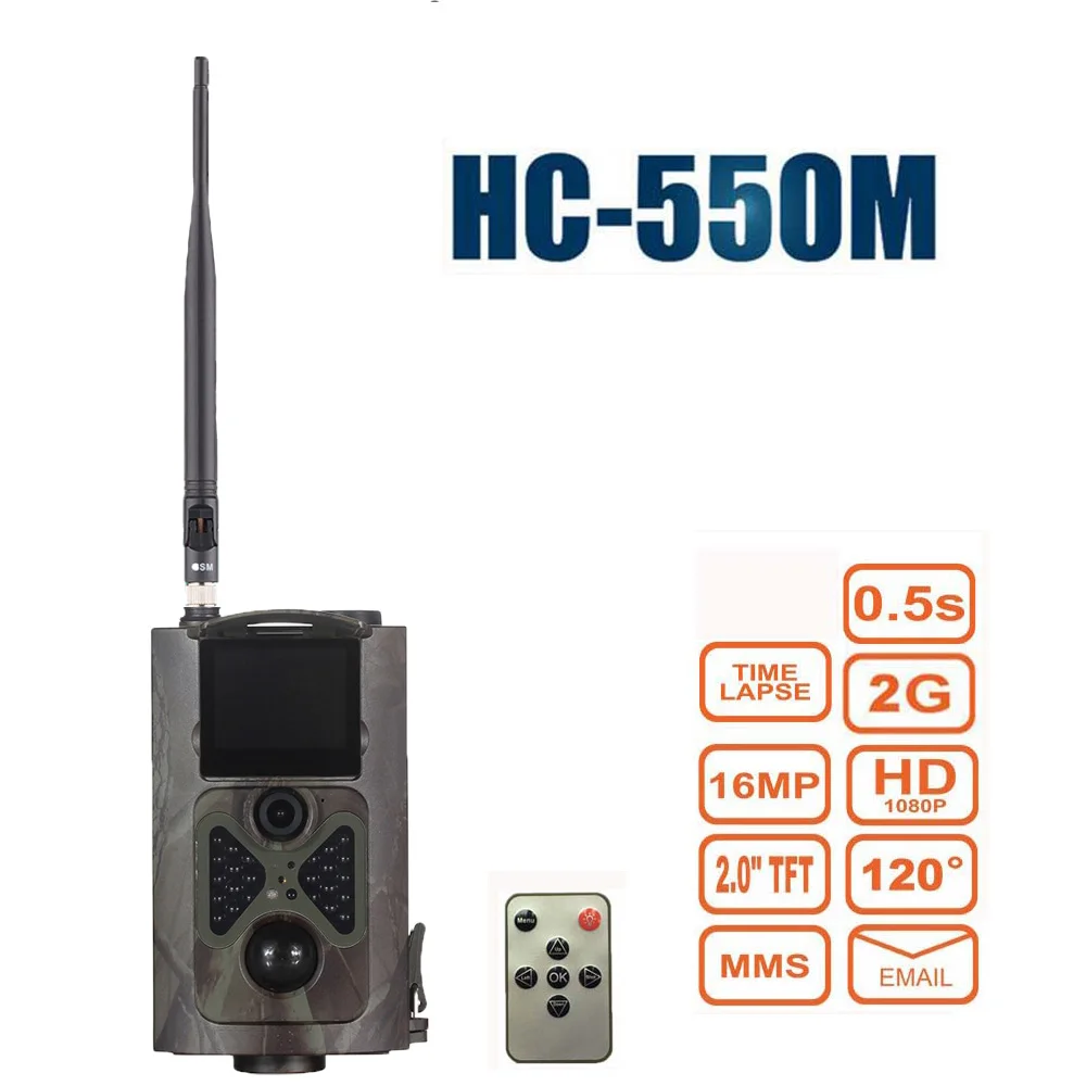 HC550M Trail камера HD 1080 P 16MP gsm, gprs, MMS 0,5 S триггер охотничья камера s игра ночного видения инфракрасная фотоловушка