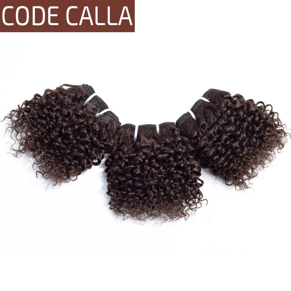 

Code Calla Pre-Colored Unprocessed Malaysian Raw Virgin Double Drawn Human Hair Bundles Weave Kinky Curly 6PCS Can Make A Wig