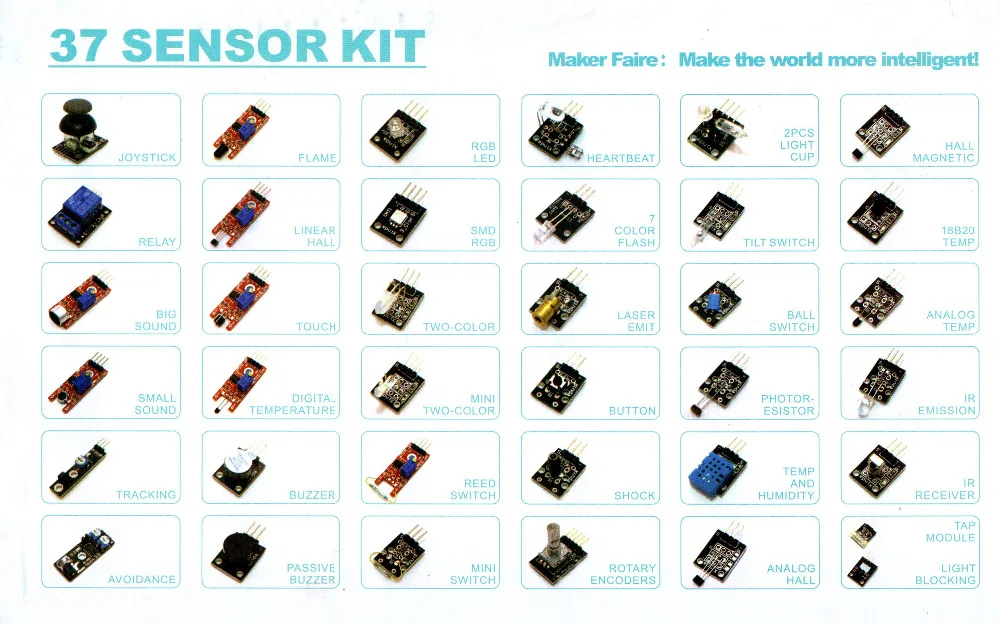 37 в 1 коробка сенсор комплект для Arduino стартеры бренд хорошее качество низкая цена