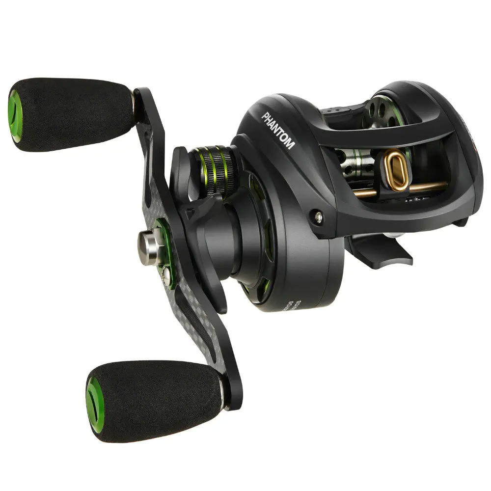 

Phantom Fishing Reel Carbon Fiber Ultralight 162g Dual Brake 7.7kg Max Drag 7.0:1 Gear Ratio Lake Baitcasting Reel YL-63