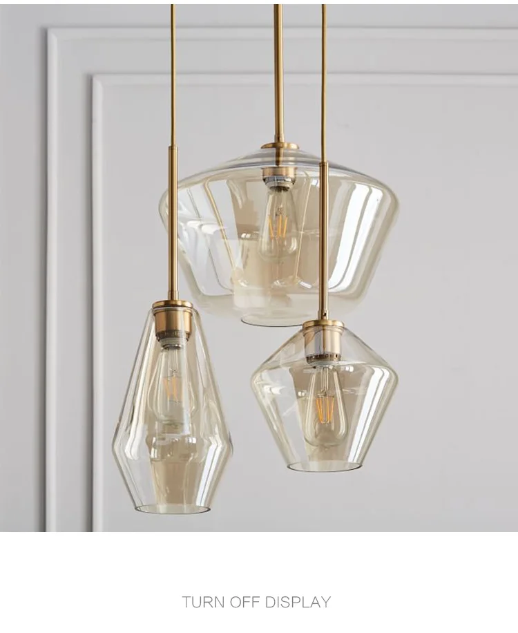LukLoy Post Modern Pendant Light Stainless Steel Diamond Shape Kitchen Hanging Lamp Loft Hanglamp Living Room Pendant Lamp (2)