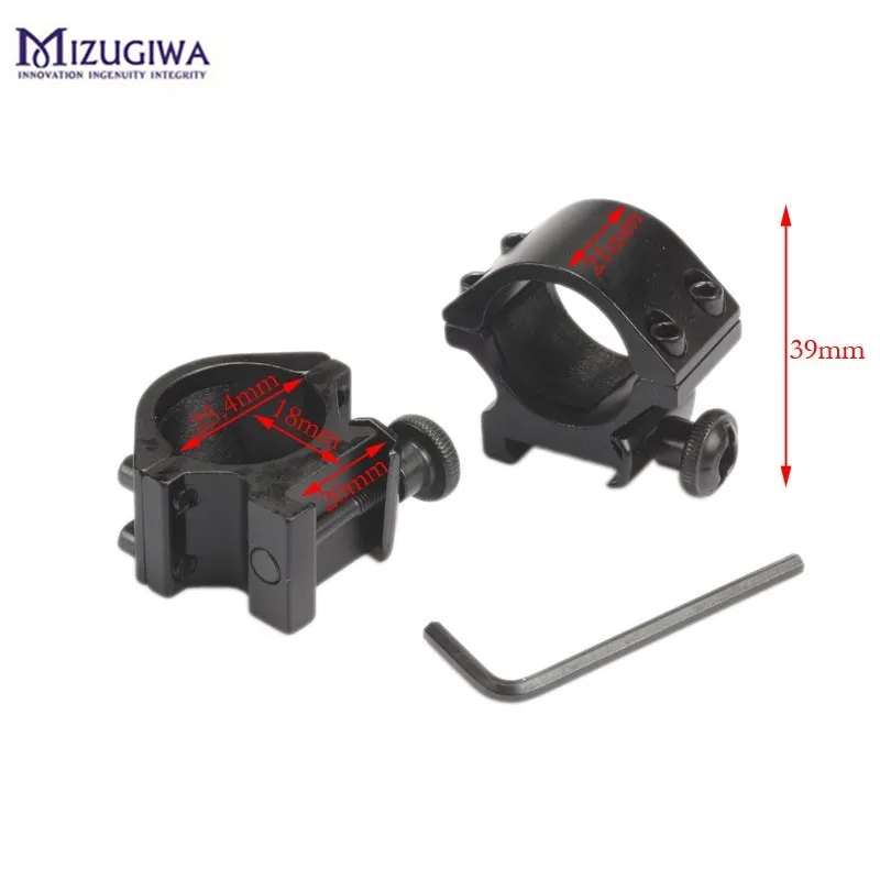 2pcs Optical Sight Bracket Metal Rifle Scope Mount Rings 1" ring 25.4mm Rail 20mm Outdoor Camping Hunting Tool accessories