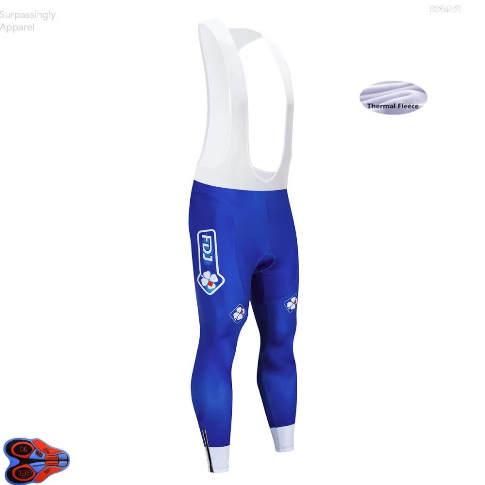 

2019 Men Team FDJ Cycling Bib Pants Winter Bib 9D Padded Quick Dry Comfortable Breathable Quick Dry Road Bike Bicycle Bib Shorts