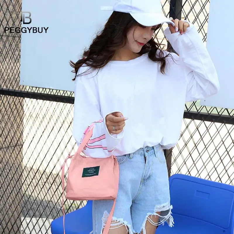 

Women Designer Canvas Letter Handbag Bucket Bag Female Print Bucket Fashion Messenger Bag Canvas Crossbody Bags Dropshipping