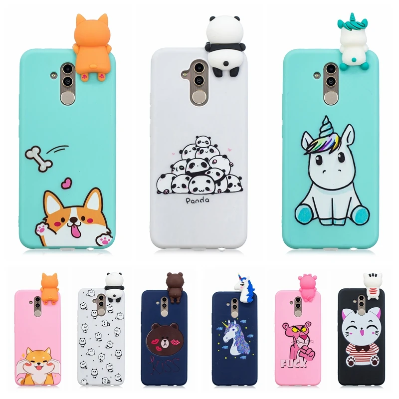 etui Huawei Mate 20 Lite 3D Panda Unicorn Case on for Funda Huawei Mate 20 Lite Case telefontok women