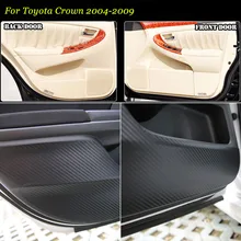 Фирменная Новинка 1 комплект межкомнатных 3D дверей из углеродного волокна боковой край защита от ударов Наклейка для Toyota Crown 2004-09