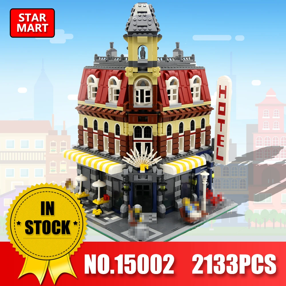 

LEPIN 15002 2133Pcs Cafe Corner Model Building Kits Blocks Kid DIY Educational Toy Children day Gift Compatible legoINSe 10182