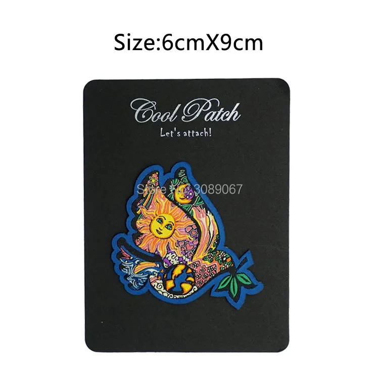 

3.5" Artist Dan Morris Peace Flower Power Dove Sign Rock Punk retro sew applique iron on patch Hippie Biker Vest Patch band