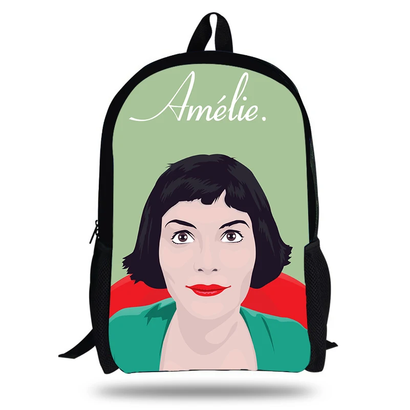 16 дюймовая модная школьная сумка Amelie с принтом из фильма для детей повседневные