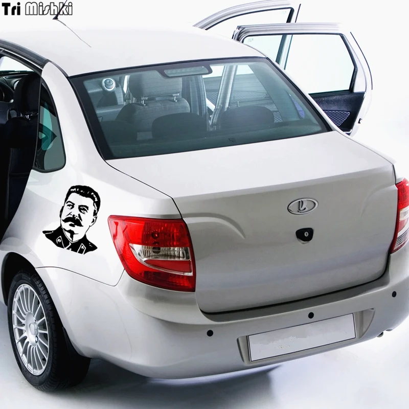 Tri Mishki HZX375# 15*13см сталин лидер ссср виниловые наклейки на авто наклейка для авто на заднее стекло