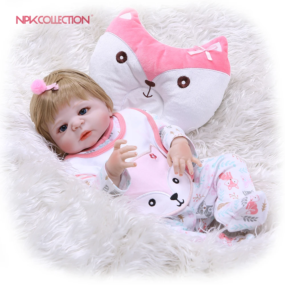 

NPKCOLLECTION 55cm Full Body Silicone Girl Reborn Babies Doll Lifelike Newborn Princess Baby Doll Bonecas Bebe Reborn Toy