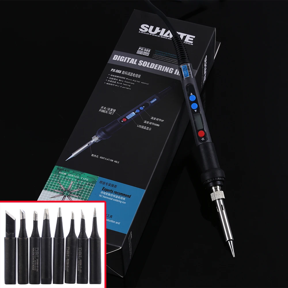 

90W 220V Digital LCD Soldering Iron Fer a Souder Adjustable Temperature Soldering Station Welding Tools Kit With Solder Tip