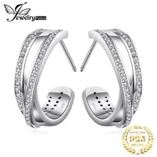 Jewelrypalace 925 Sterling Silver Eternity Intervened Lines Open Wind Jewelry For Women On Sale Stud Earrings Jewelrypalace 925 Sterling Silver Eternity Intervened Lines Open Wind Jewelry For Women On Sale Stud Earrings