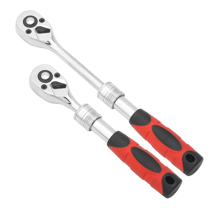 

1/4" Drive Extending Telescopic Shaft Ratchet Handle Socket Wrench Heavy Duty