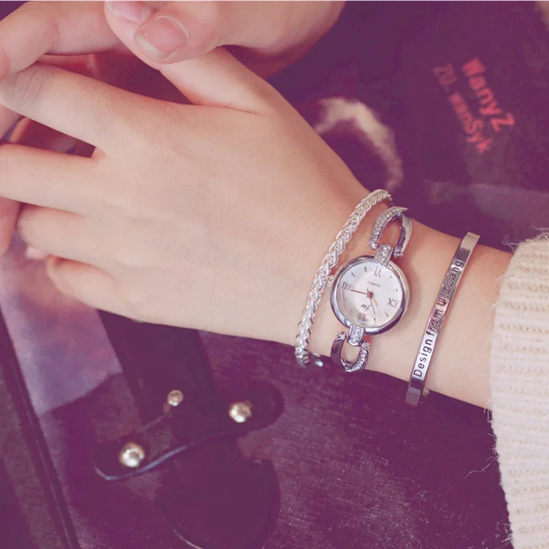 Exquisite Ladies Bracelet Watch Luxury Brand Women Watches Set Fashion Steel Chain Female Clock Women Holiday Gift Set Watch box