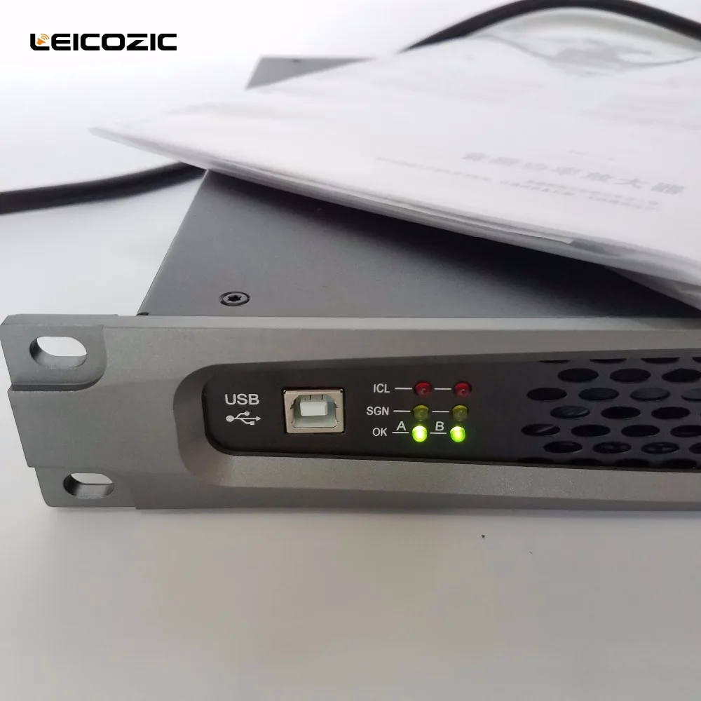 Leicozic DSP Мощность усилитель профессиональный мощный усилитель 1400 Вт x 2 канальный усилитель 1u усилитель класса d аудио для сцены