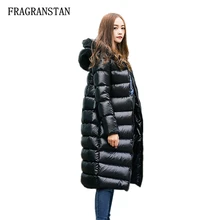 90% белые пуховики на утином пуху зимние Утепленные водонепроницаемые Длинные парки в винтажном стиле, модные повседневные Высококачественные vestidos JQ330