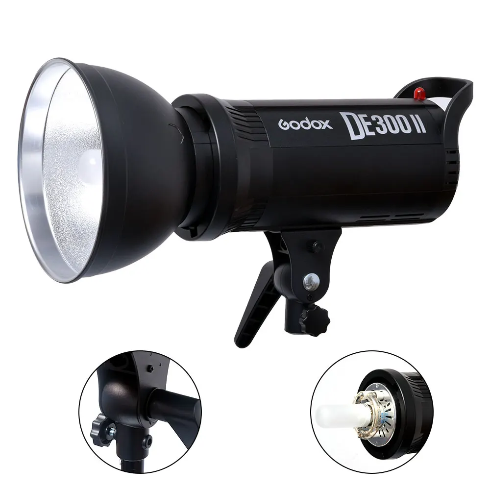 

Godox DE300II 300Ws Strobe Flash Lamp Modeling Light 5600K Color Temperature for Amateurs or Professional Photographers