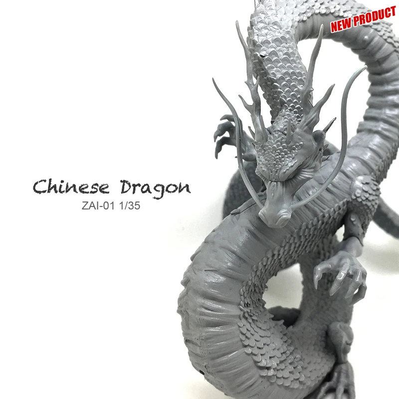 Миниатюрная модель 1/35 смолы Loong китайский дракон 90 мм Dragon Ball фигурка комплект ZAI