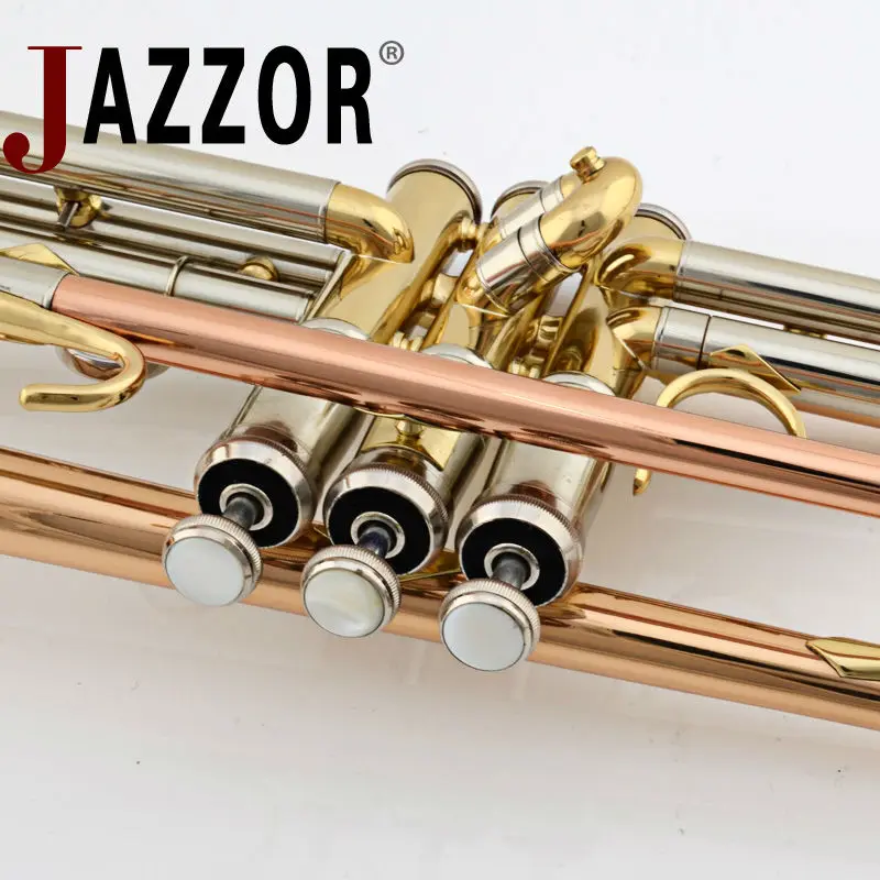 Плоская труба JAZZOR JBTR 410 B золотой лак фосфор и медь ветровые инструменты|b flat