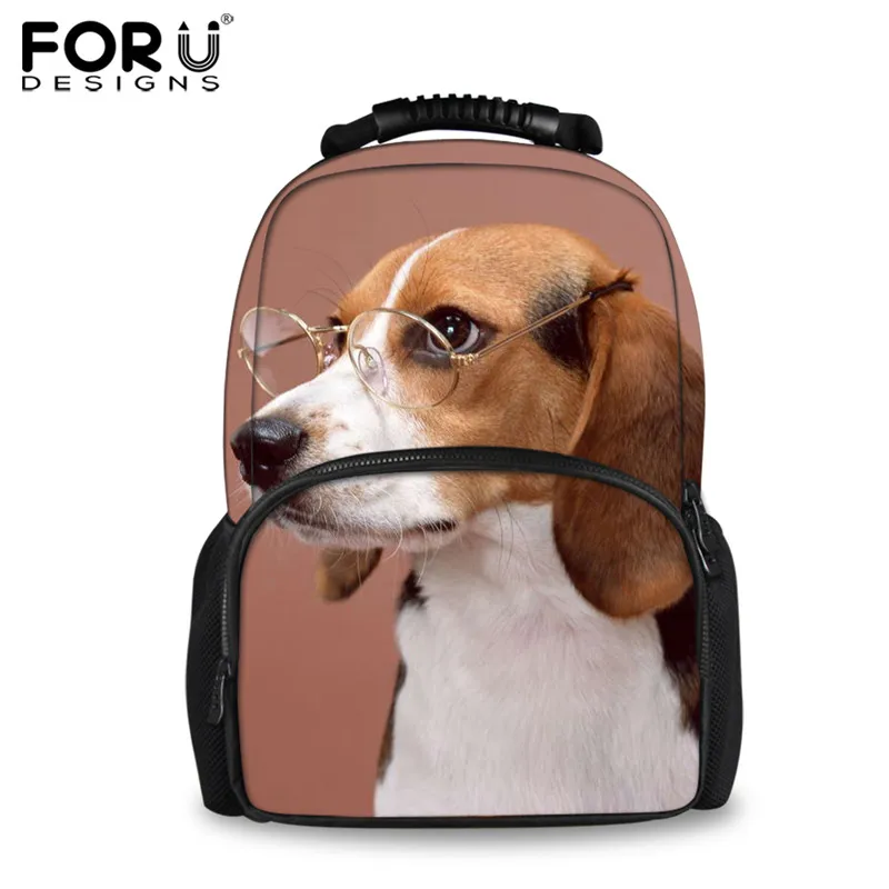 FORUDESIGNS/рюкзак с 3D принтом для женщин футболка с принтом милый Бигль собака корги для подростков девочек рюкзаки для путешествий ноутбук большой емкости