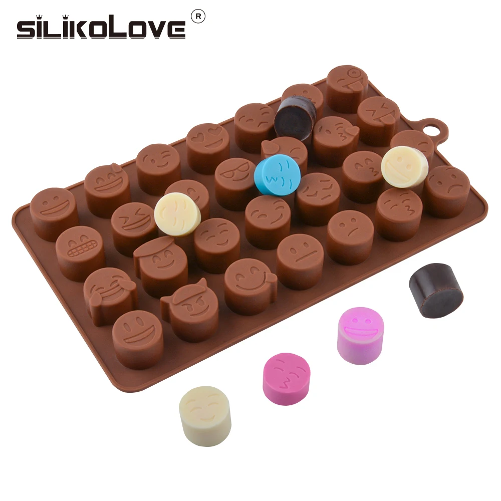 SILIKOLOVE смайлик шоколадная Форма 3D силиконовые формы для DIY дома выпечки Формы для выпечки Инструменты