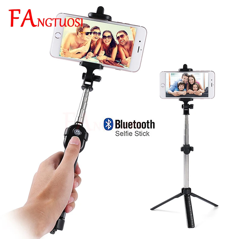 

FANGTUOSI Wireless Bluetooth Selfie Stick For iPhone 7 6s plus Mini Tripod Portable Extendable Monopod With Remote Control New