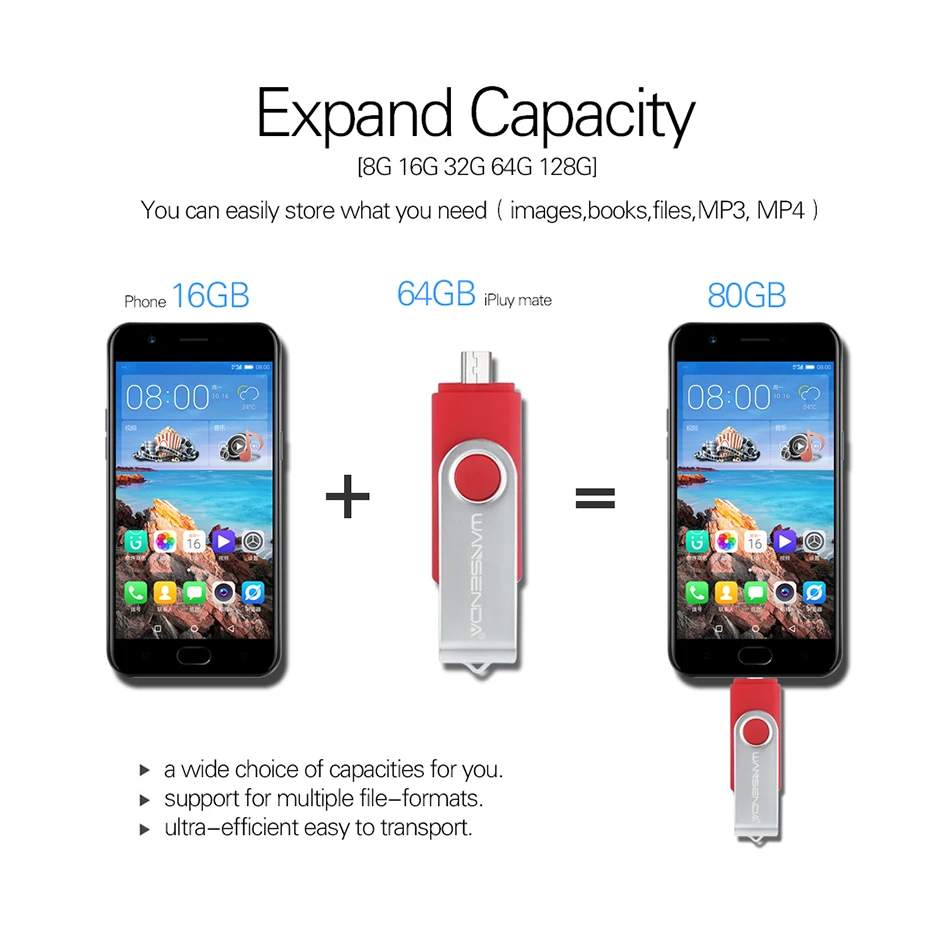 Original Wansenda D103 OTG USB Flash Drive 128GB 64GB 32GB 16GB 8GB Pen Drive USB 3.0 pendrive for Android/PC with package Original Wansenda D103 OTG USB Flash Drive 128GB 64GB 32GB 16GB 8GB Pen Drive USB 3.0 pendrive for Android/PC with package