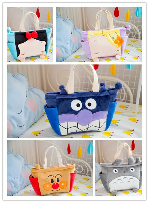 

Cartoon Melody gudetama egg princess mermaid totoro stuffed plush bag toy creative gift for baby 32cm*25cm