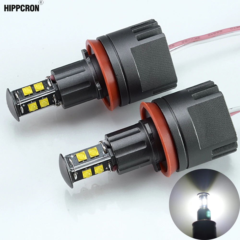 Hippcron 2*80 Вт 160 H8 Ангельские глазки Светодиодный Маркер для CREE светодиодный LED чипов ХТЕ 4000LM белый 7000K для BMW E90 E92 X5 E71 X6 E82 M3 E60 E70