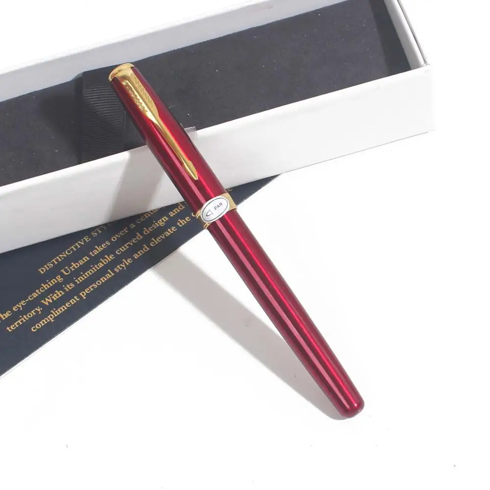 Sonneting роликовая ручка металлическая ручка школы офиса классическая золотая черная Золотая клипса ручка подарок с коробкой Черная Ручка-роллер - Цвет: Red Gold