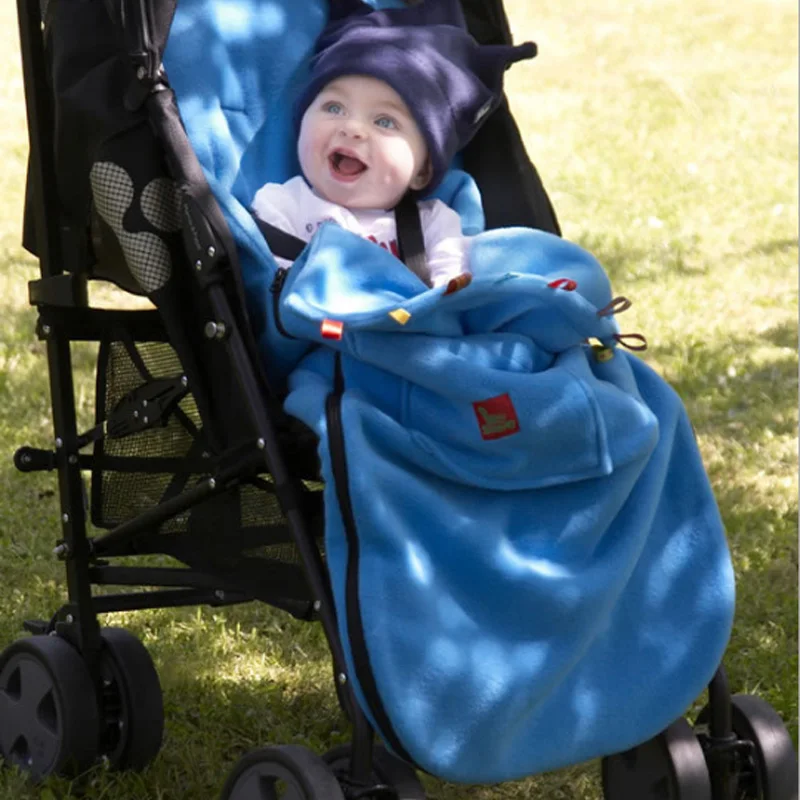 

Fashion Baby Stroller Sleeping Bag Warm Newborn Infant Swaddle Blanket Wrap Sleep Sacks Soft Fleece Stroller Wrap Footmuff