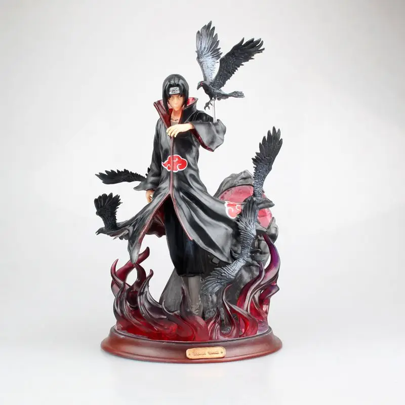 

25cm Naruto Uchiha Itachi PVC Action Figure Toys Anime Naruto Shippuden Uchiha Itachi With Crow Collectible Model Toy